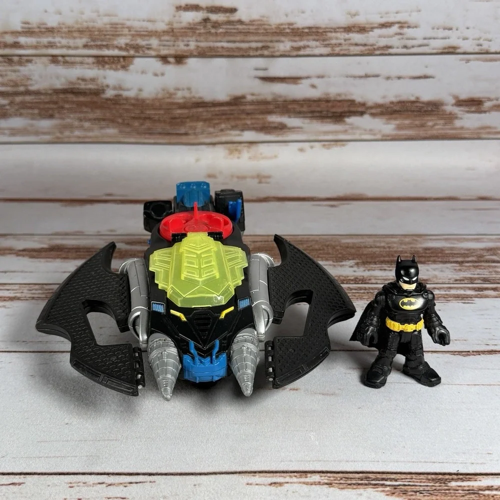 Fisher Price Imaginext DC Comics Batman Toy Figure Batwing Glider Car Vehicle